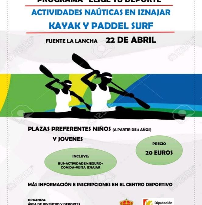 Cartel Jornada náutica en Iznájar 22-abril-2023